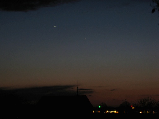 Venus und Merkur am 01.04.2010