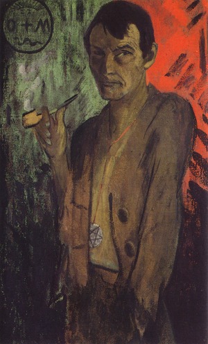 Otto Mueller, Selbstbildnis mit Pentagramm, 1922